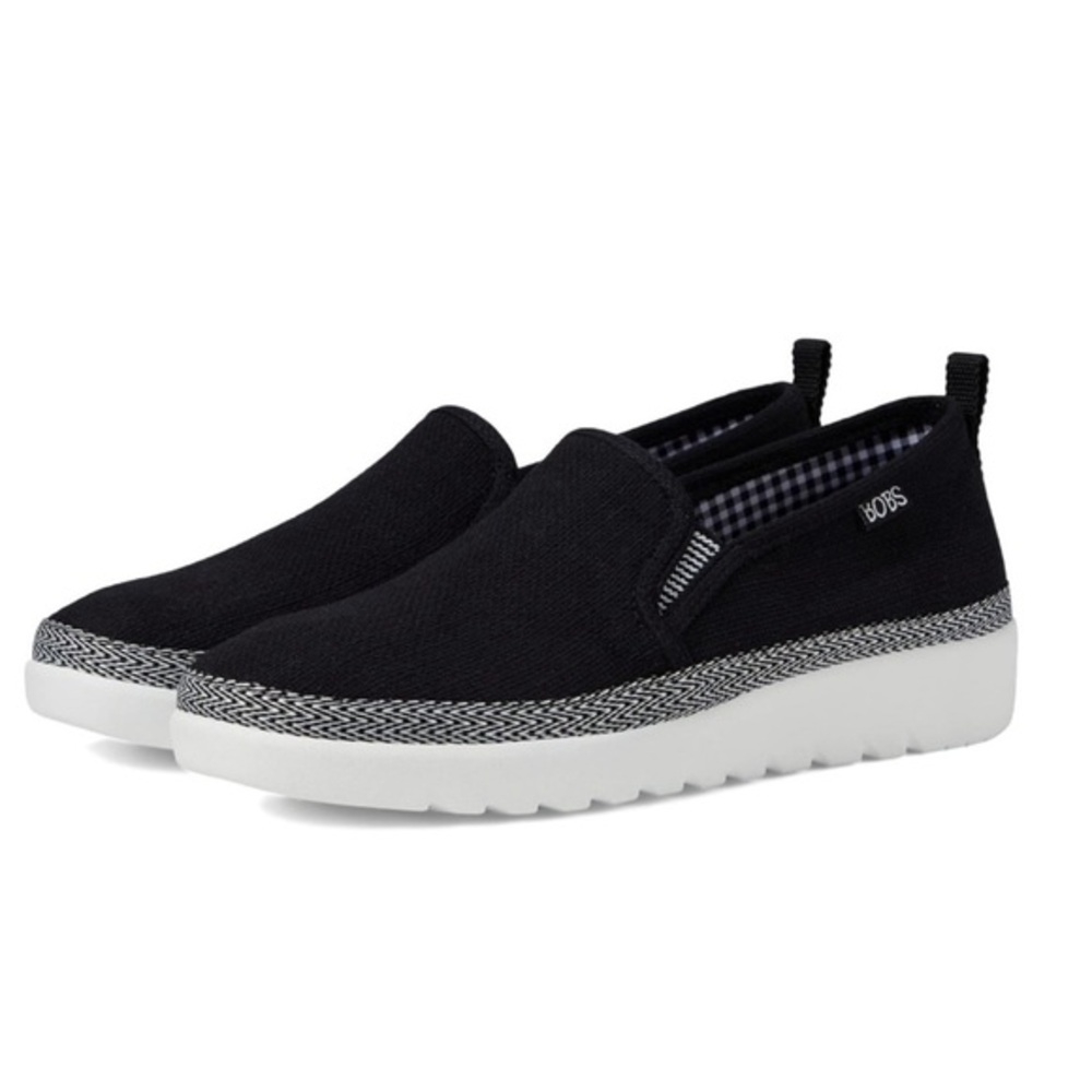 Skechers Women's Bobs-Flexpadrille Hi-Pleasant Harmony Espadrille Size 8.5 Black